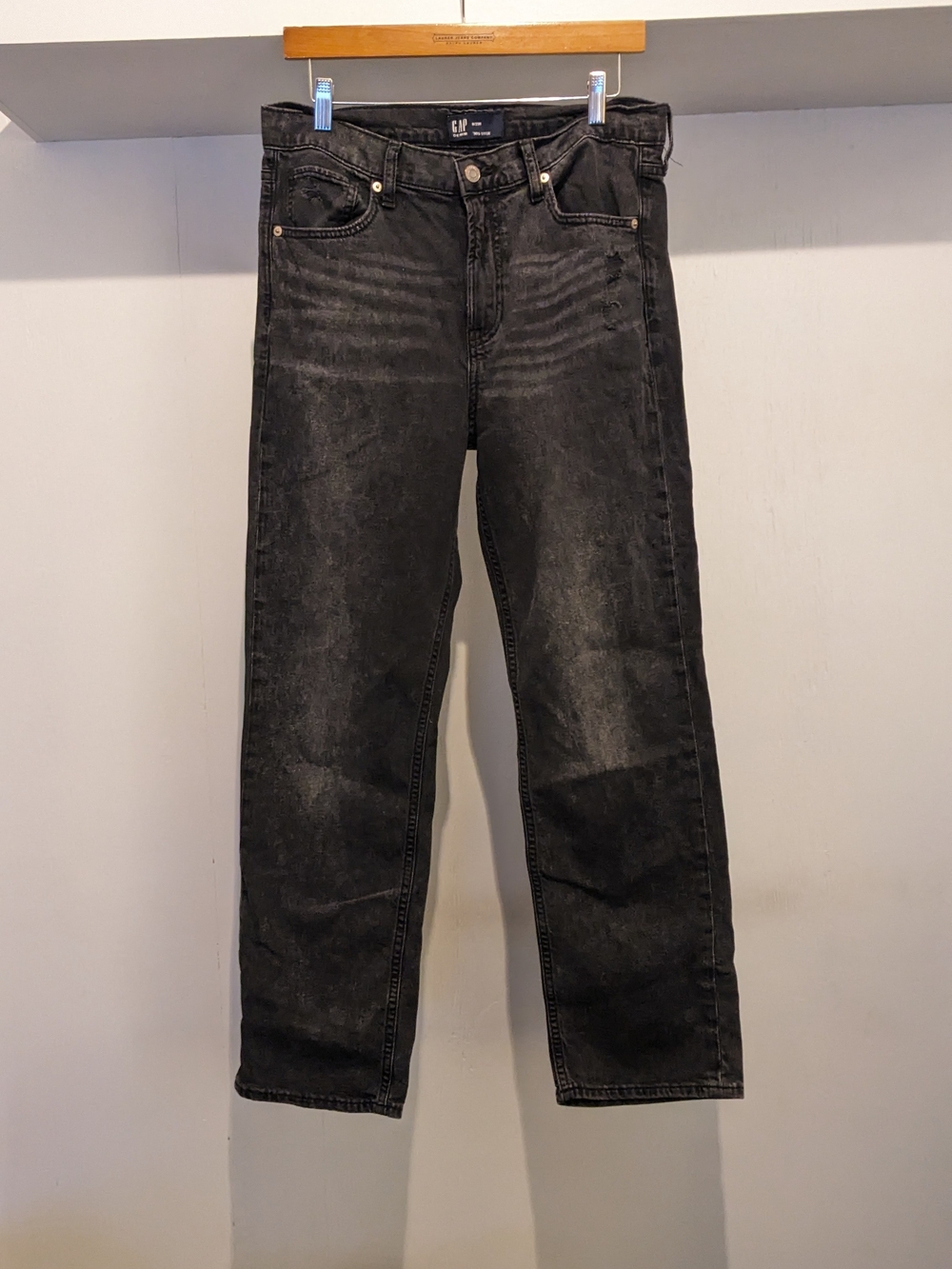 Gap 90s Loose Black Washed Jeans Straight Leg